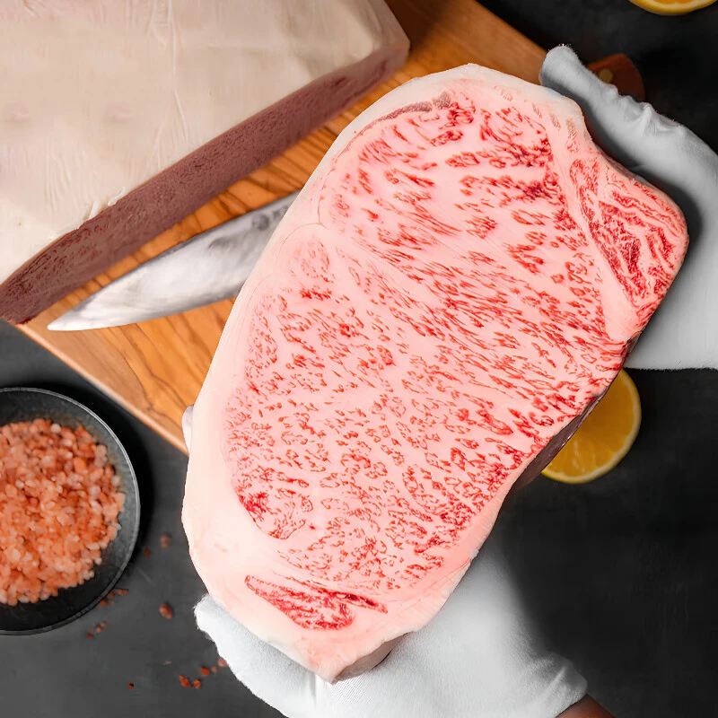 澳洲进口和牛原切雪花西冷眼肉牛排5M9M12M+ 冷冻整条1~8公斤切片