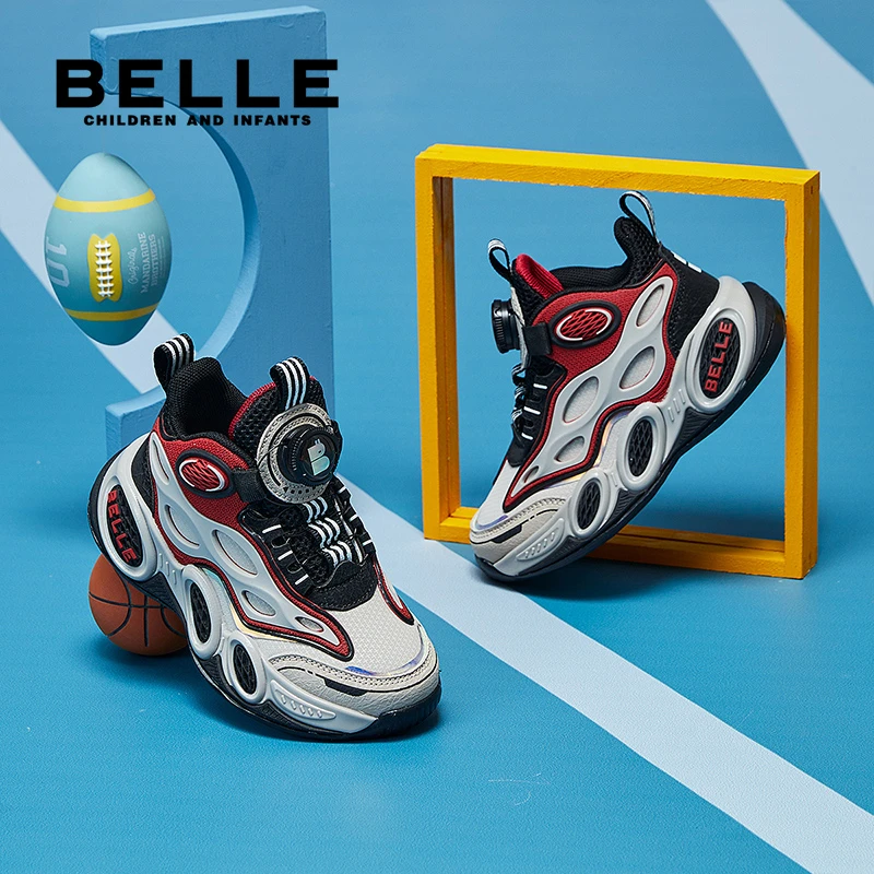 百丽童鞋秋冬新品开学跑步鞋男女童休闲白搭舒适运动鞋LQ4701拼