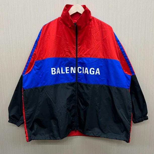 Balenciaga 巴黎世家/字母立领拼色夹克外套/成色9.9新/尺码44