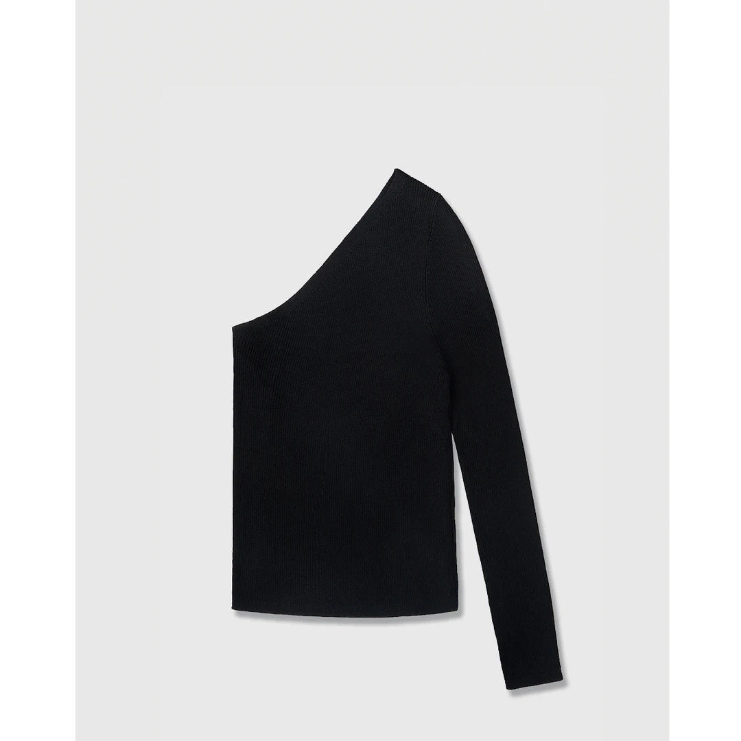 ZHOU MI 斜肩修身上衣 ZM80090