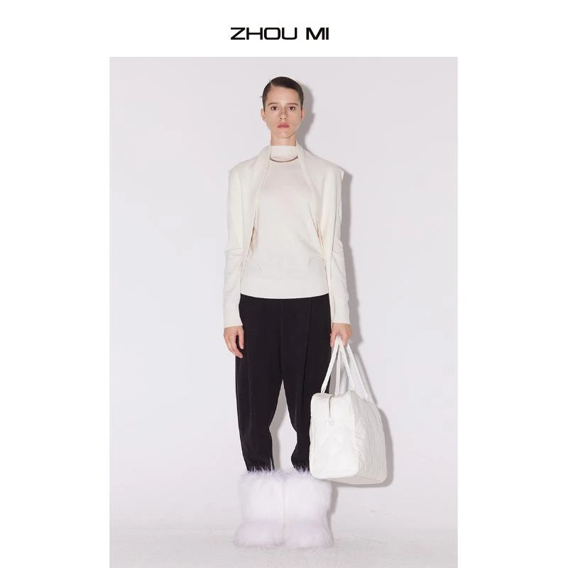 ZHOUMI 针织休闲秋冬ol时尚百搭针织披肩 ZM8956-1