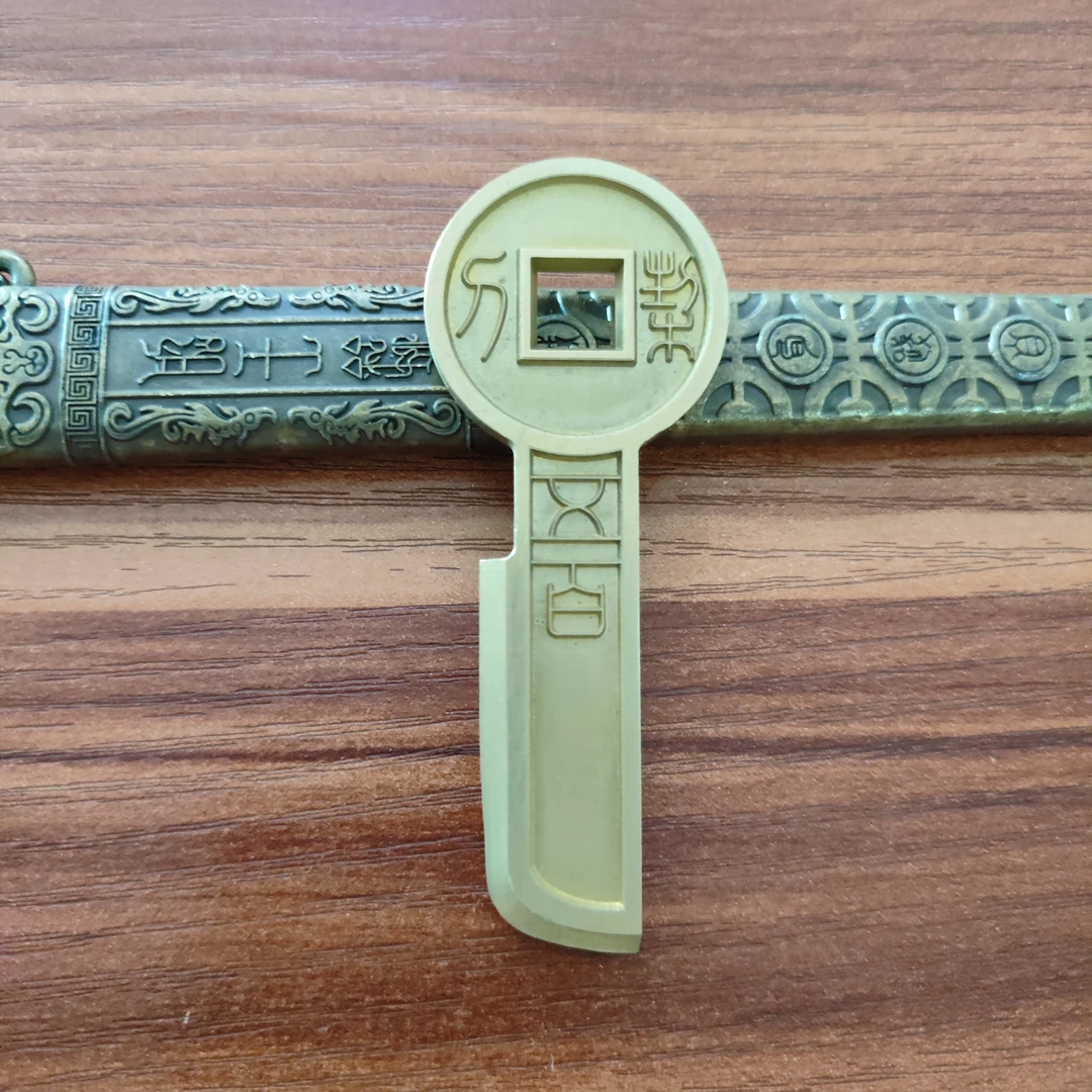 现代工艺文创钱币，雕母契刀五百花钱，直径76mm   厚3.8mm