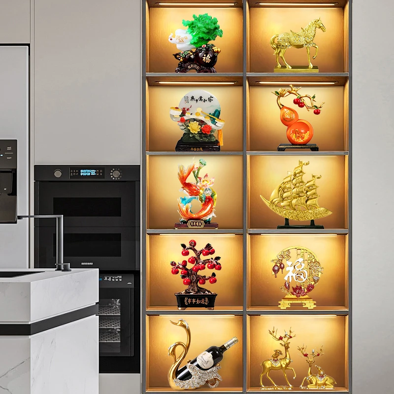 [十件套] 家居软装摆件套装电视柜高端软装轻奢新中式创意装饰品