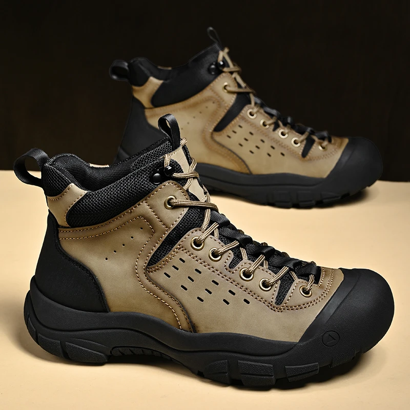 骆驼动感高帮棉鞋男冬季新款登山加绒中帮厚底户外雪地靴保暖零下