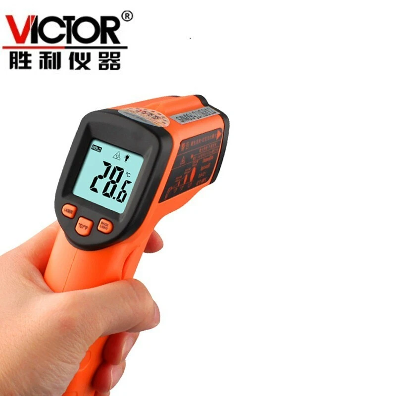 胜利VC302B红外线测温仪310C油温测温枪高温高精度厨房电子温度计