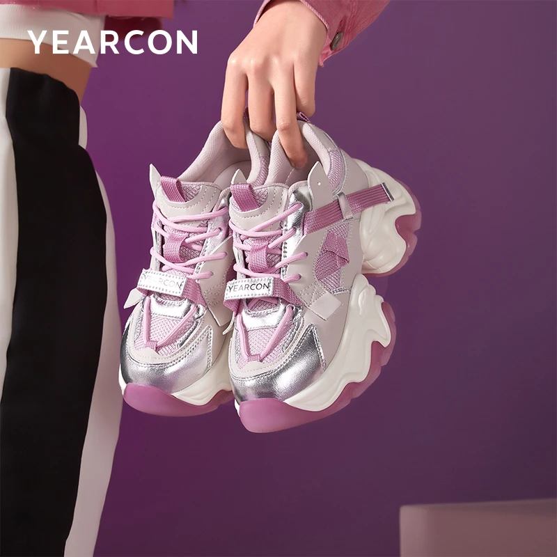 YEARCON/意尔康秋季新款时尚少女出行通勤增高老爹鞋29051W