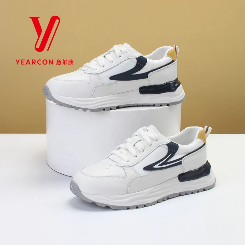 意尔康女鞋时尚休闲鞋复古轻便运动小白鞋慢跑鞋22551Y