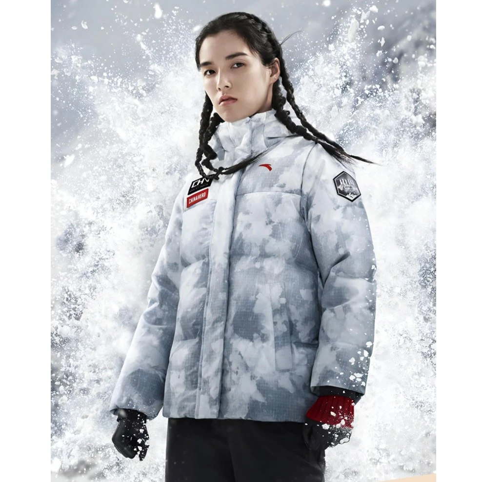 【热“雪”中国】安踏冰甲防泼水羽绒服女款95绒冬季面包服/162347939