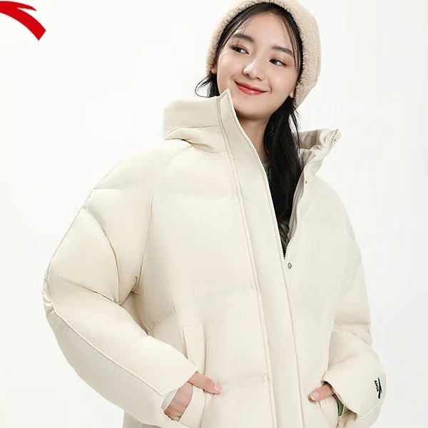 【关晓彤同款-运动复古】安踏雪壳羽绒服女2023冬防泼水/162348901