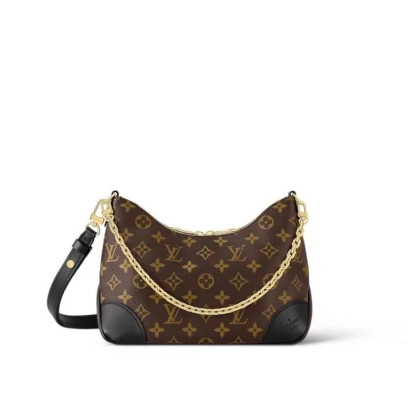 全新未使用 LouisVuitton/路易威登 Lv 黑牛角单肩斜挎包