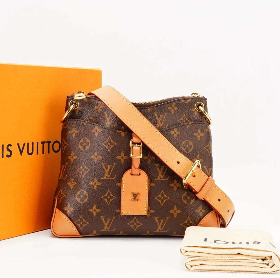 99新 LouisVuitton/路易威登 Lv Odeon芯片牛角单肩包