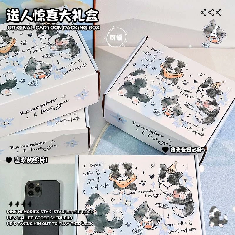 可爱生日礼物盒包装盒礼物盒小边牧ins飞机盒礼盒空盒送朋友卡通