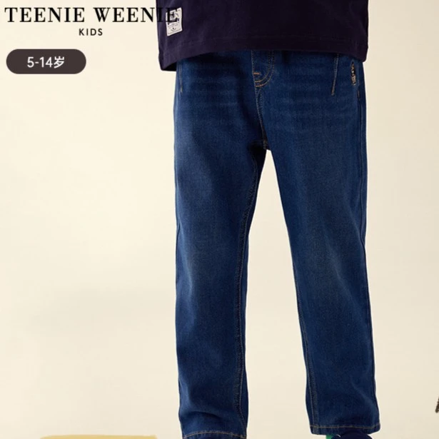 TeenieWeenieKids男女童23年秋冬经典宽松牛仔裤TKTJ234902A