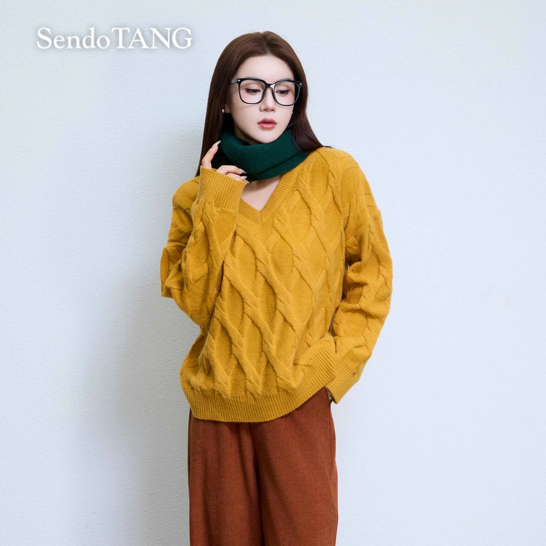 绝美颜色【戳我心吧】胖多女装时尚新款软糯慵懒风百搭针织毛衣