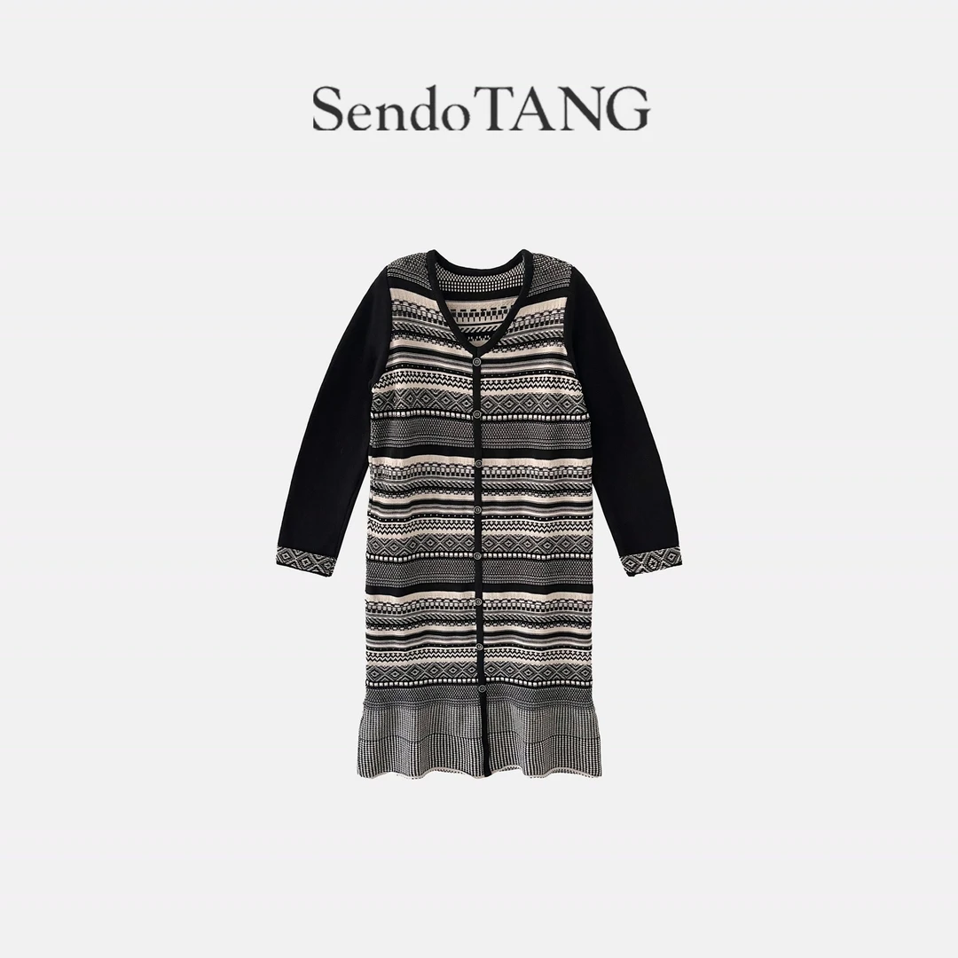 高质针织裙【费尔德】胖多女装新款时尚高级感百搭宽松针织连衣裙