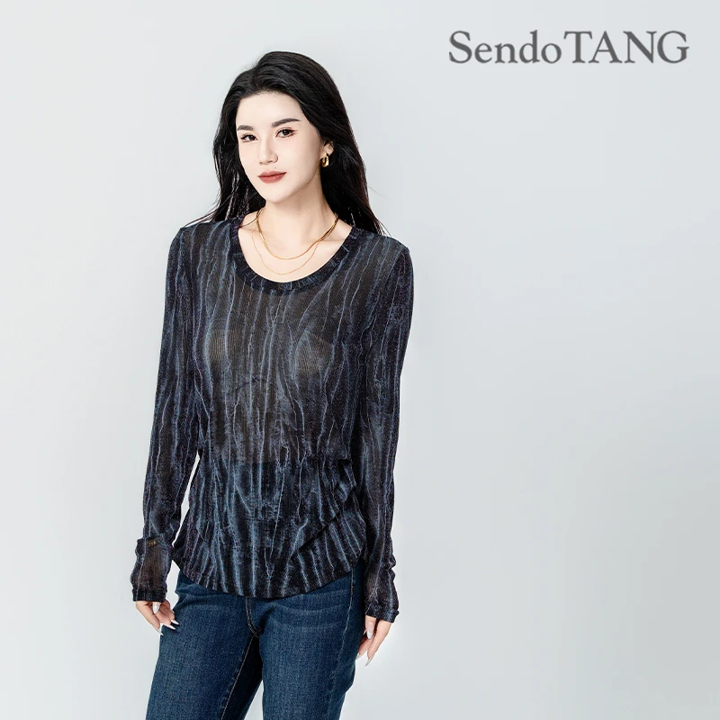 【人鱼影】胖多女装秋季气质时尚设计感宽松显瘦高级感上衣