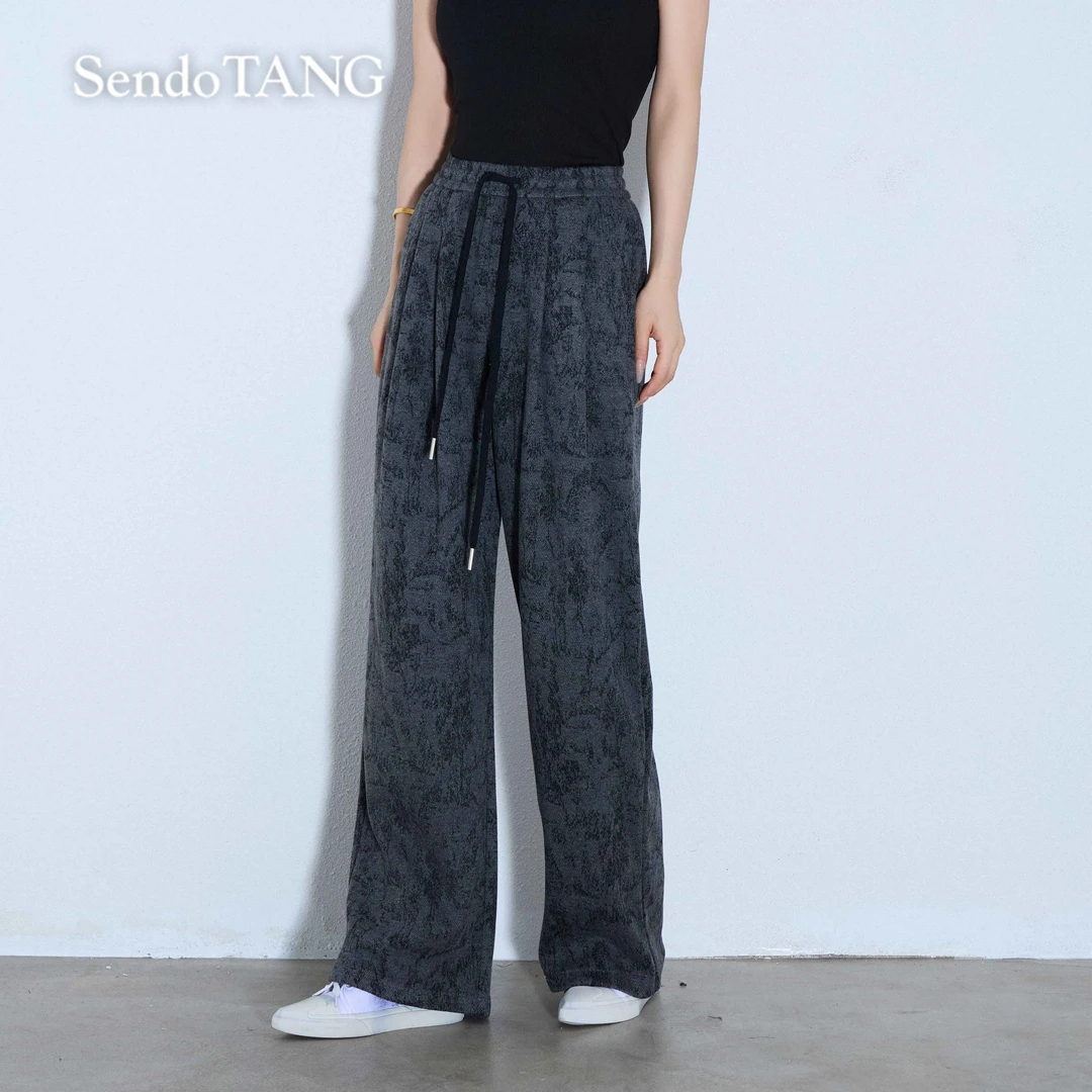 醋酸羊毛裤【云感】加绒胖多新款时尚休闲百搭高腰宽松显瘦裤子