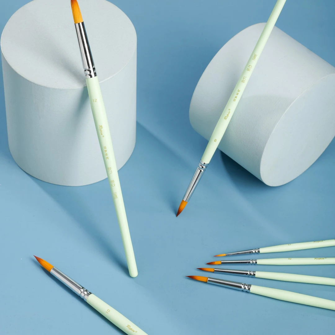 尼龙笔水粉画笔套装水彩笔排笔美术生专用刷色彩丙烯油画颜料绘画