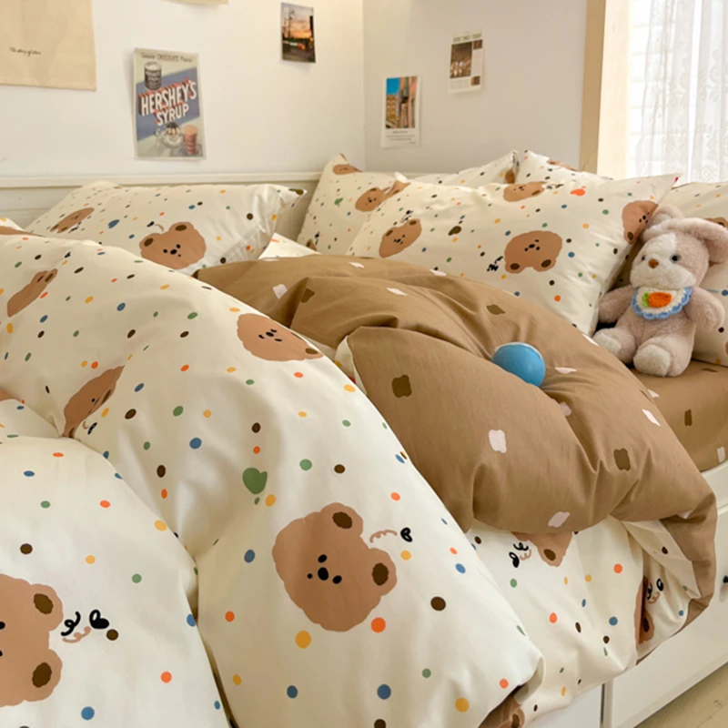 新款A类母婴全棉纯棉被套被罩床上用品床单床笠学生宿舍单人家用