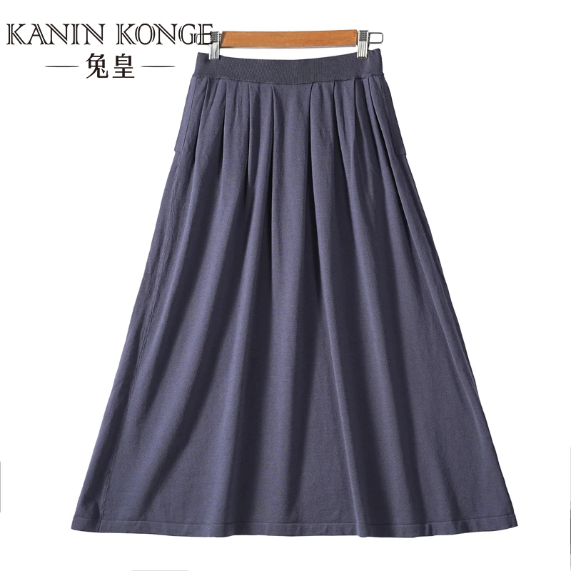 兔皇春夏春天仙女裙纯色女裙半身裙显瘦高智淡人穿搭ZBLF23252