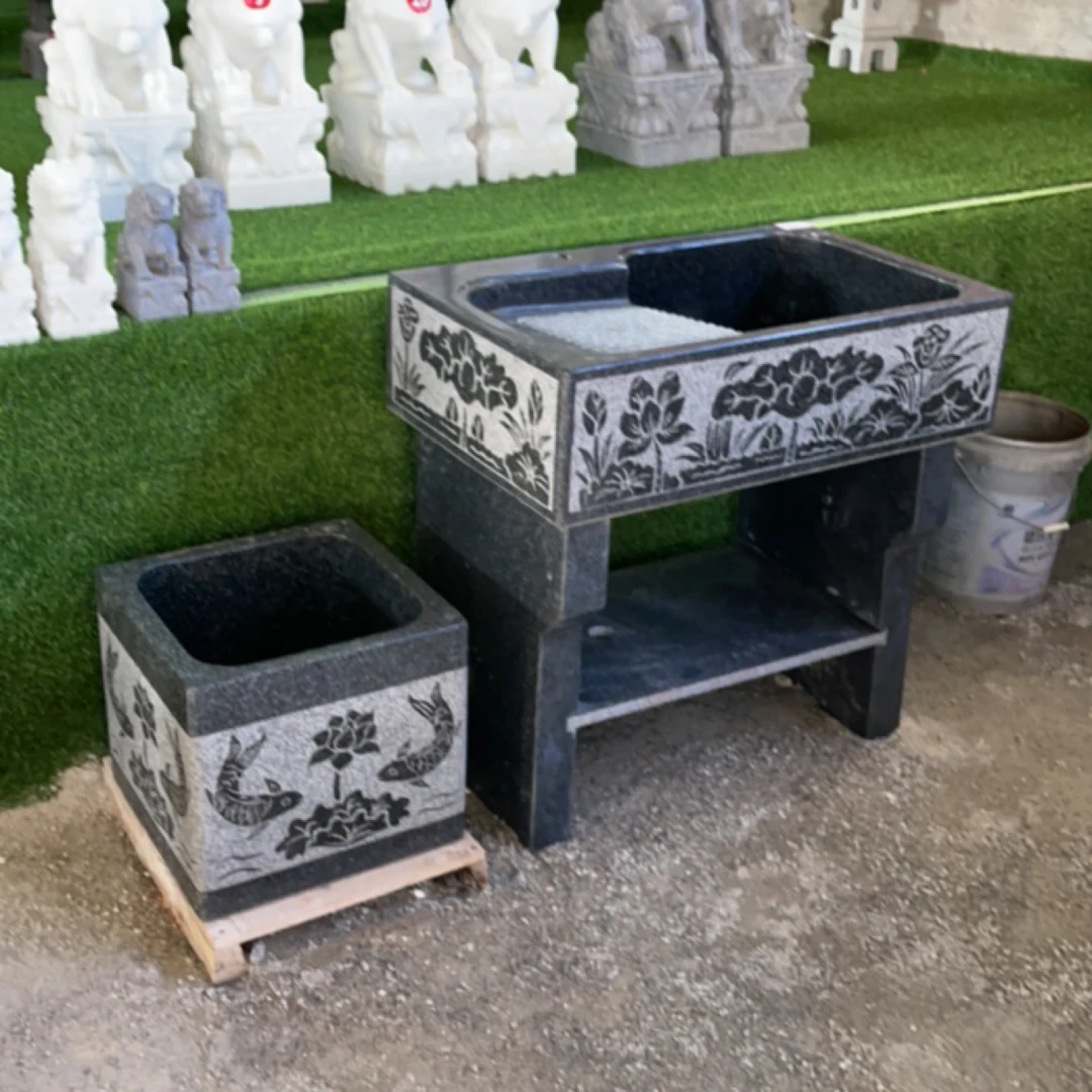 石雕洗手池拖布石室内庭院摆件