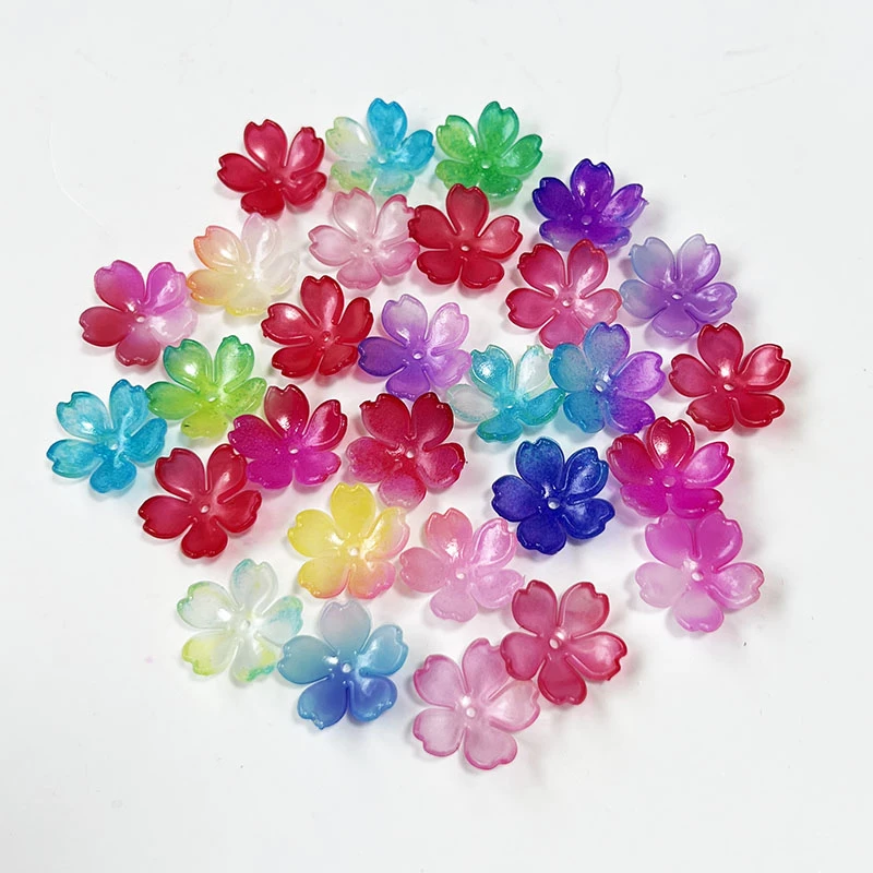 18mm渐变果冻樱花瓣仿真花瓣diy装饰花瓣材料花束手工配件装饰
