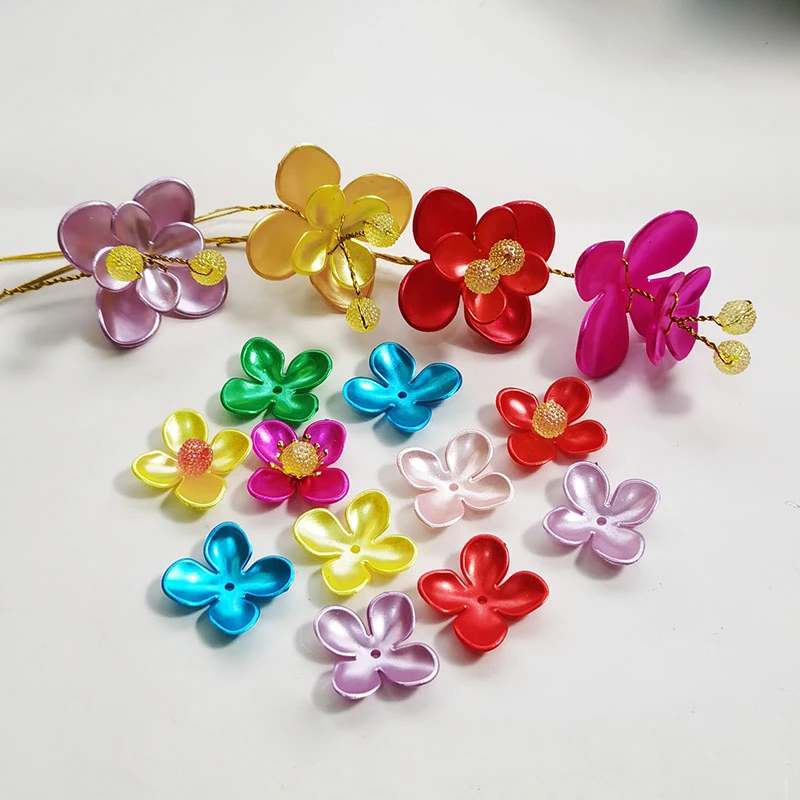 26mm小四叶花瓣蝴蝶兰手工串珠diy配件幸福花玫瑰花饰品配件