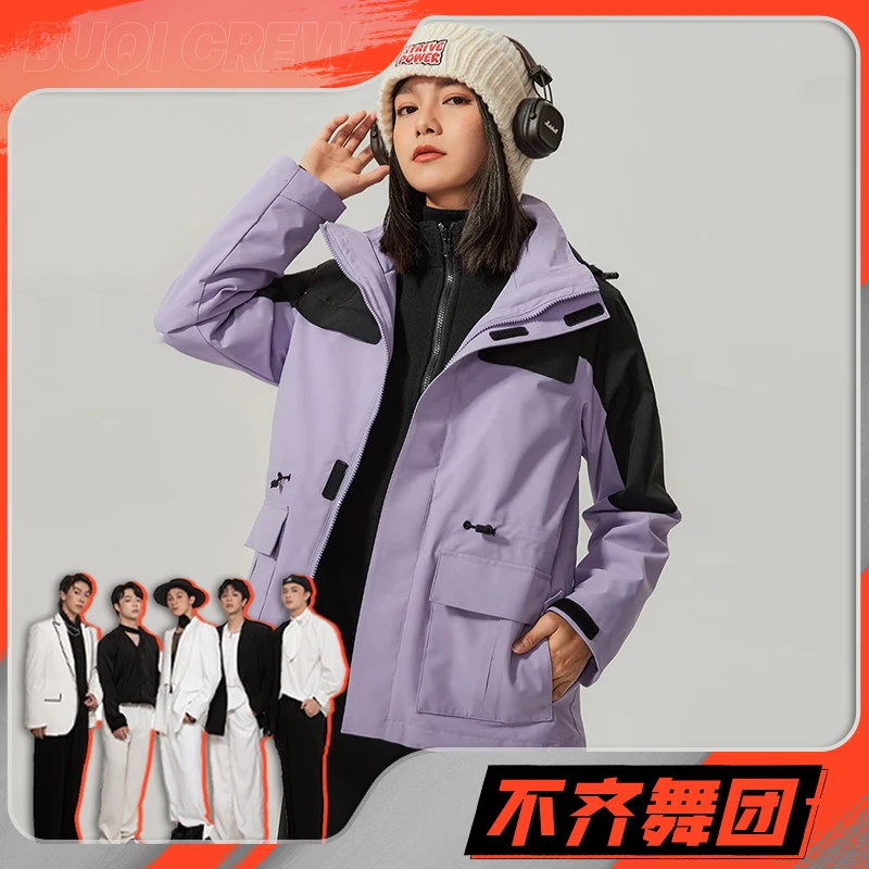 【不齐舞团专属】皇家骆驼保暖冲锋秋冬加厚户外防风运动夹克B022