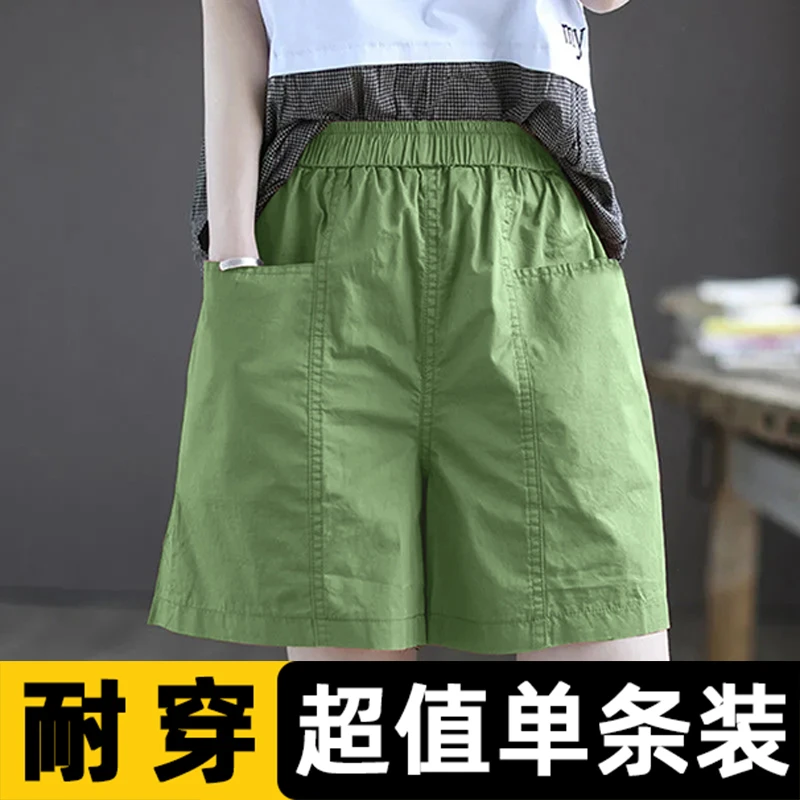 2025新款高腰宽松五分薄款阔腿夏季百搭显瘦短裤女款爆款