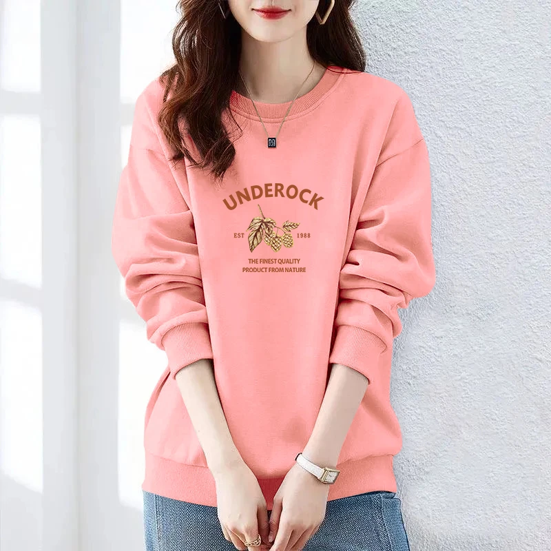 春秋冬装2025新款爆款宽松圆领卫衣女显瘦洋气外套ins潮秋T恤上衣