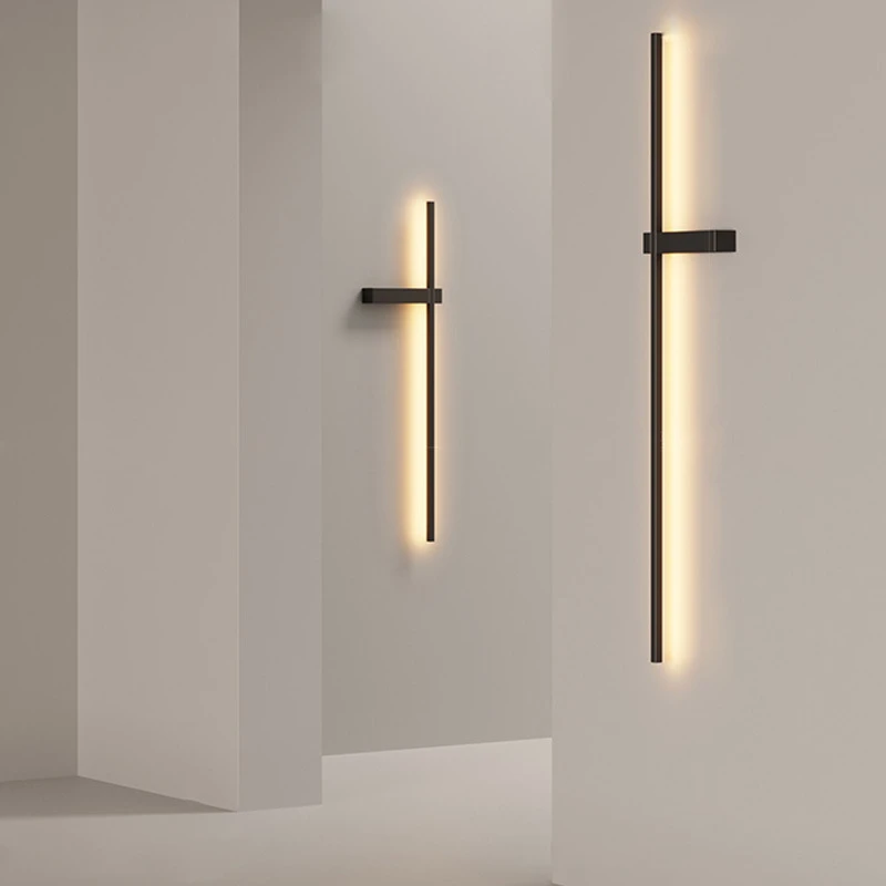 跃豪长条壁灯网红卧室床头灯现代简约客厅电视背景格栅线条墙壁灯