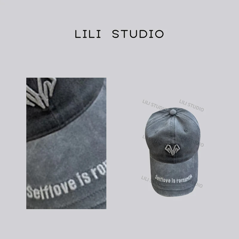 「棱角拼接」不理理秋季新款女装休闲鸭舌帽子女