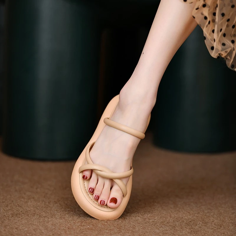凉拖鞋女夏季时尚百搭外穿防滑凉拖新款爆款凉鞋夏天配裙拖鞋平底