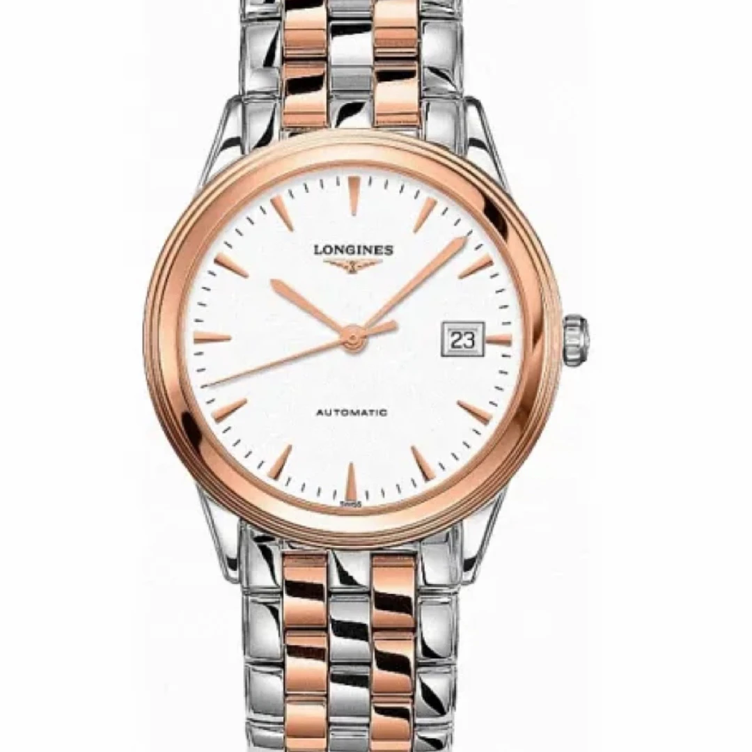 95新 Longines/浪琴 军旗系列L48743927/38.5表径机械间金男表