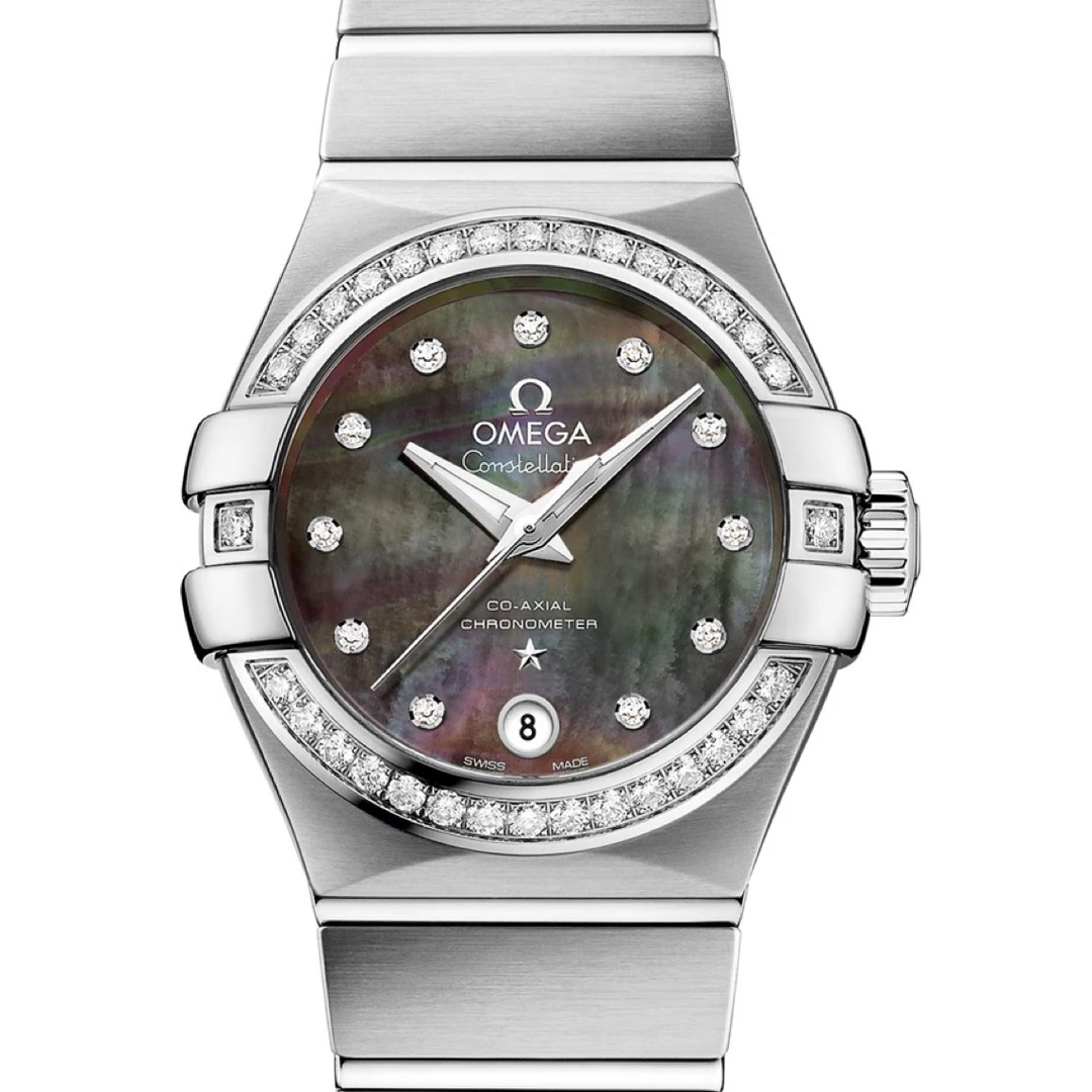全新未使用 Omega/欧米茄 星座1231527/27表径机械镶钻女士腕表