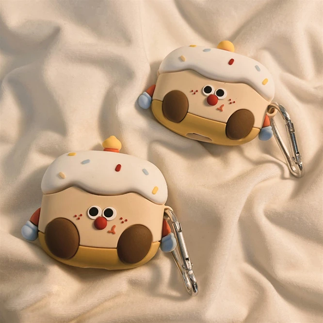 可爱卡通蛋糕airpods pro2耳机套适用苹果AirPods2/3代蓝牙保护壳