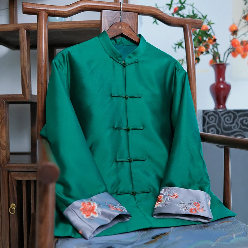 『青岚』新中式桑蚕丝丝毛初冬棉服上衣DFWW6549