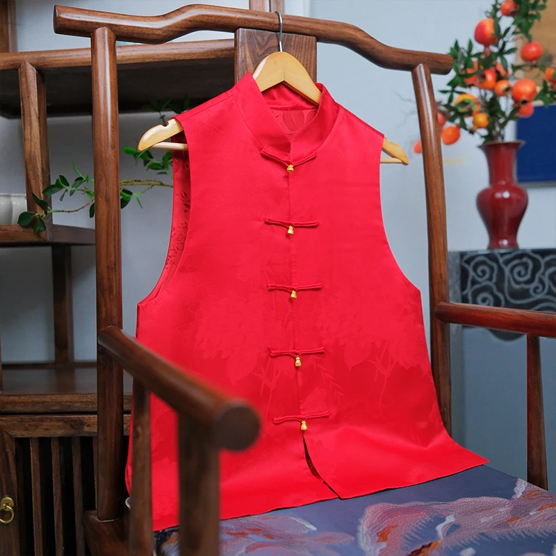 『红颜』新中式桑蚕丝秋季马甲DFWQ6329