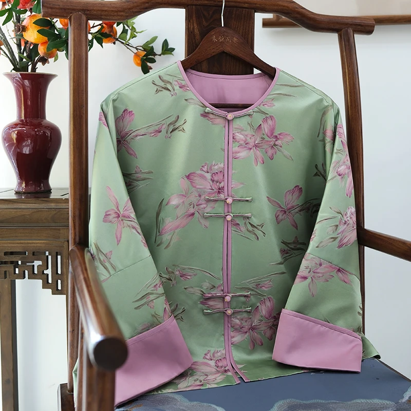 『春烟』新中式桑蚕丝外套DGSW0285