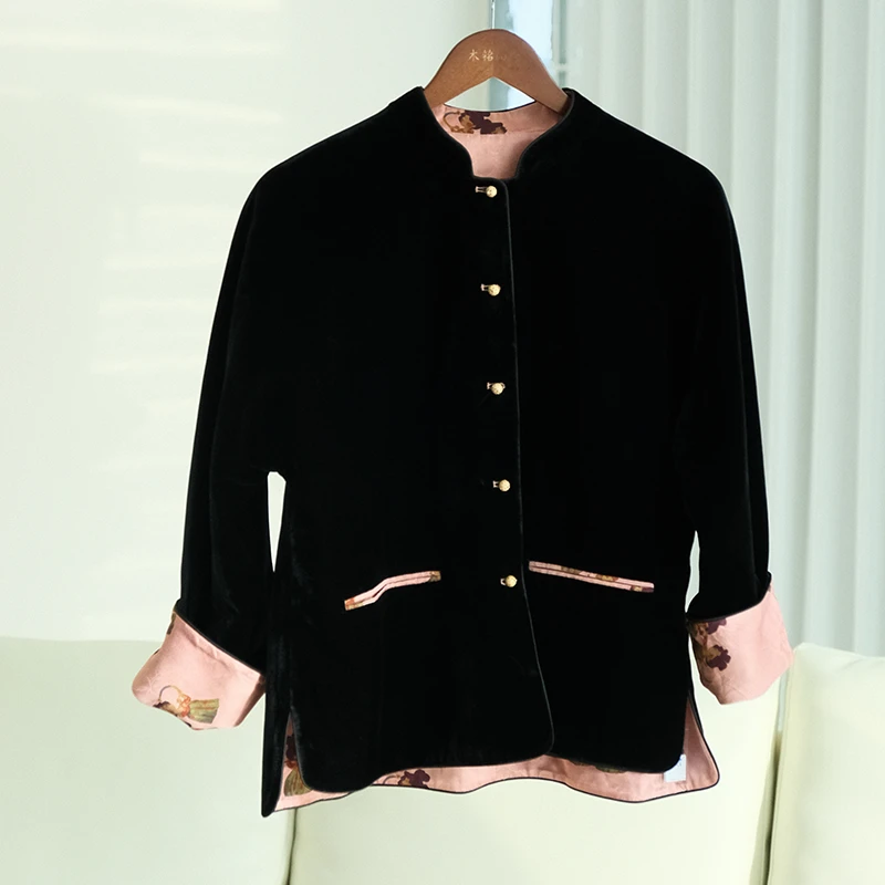 『乘歌』新中式气质两穿外套百搭上衣DGWW2300