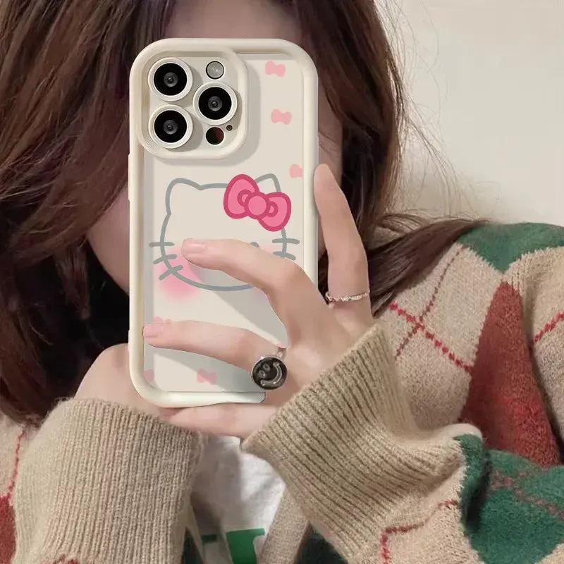 凯蒂猫iPhone15苹果14promax手机壳硅胶13阶梯12防摔11软壳xr磨砂