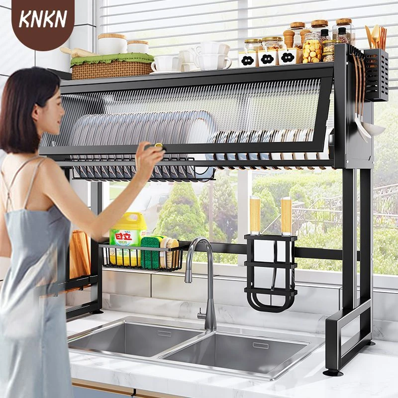 3厨房水槽置物架洗碗架台面水池上放碗碟架沥水架碗盘收纳架家用