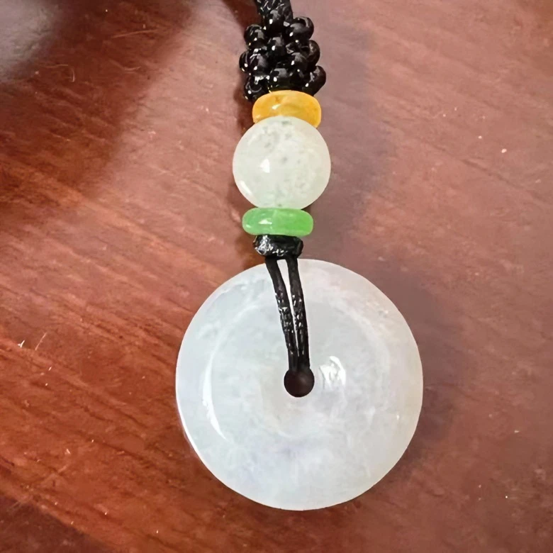 (粉丝专属)天然翡翠平安扣吊坠玉佩配绳