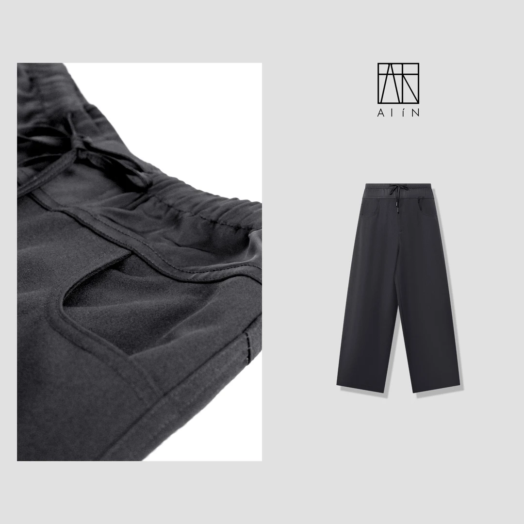 ALIN【西装直筒裤】春季百搭舒适羊毛直筒西装裤 24-SSF8320J