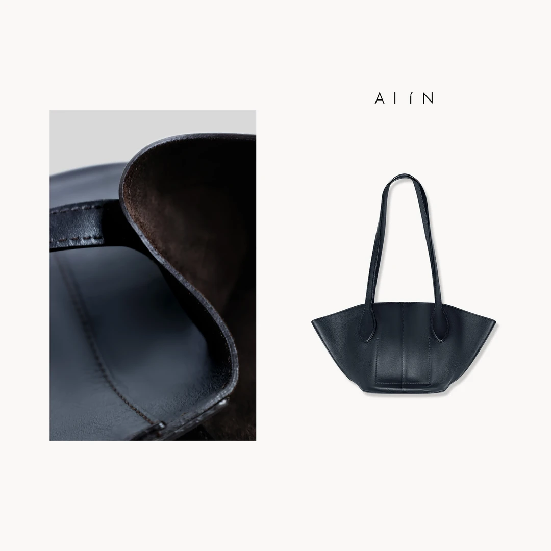 ALIN【异形牛皮手提包】高级感时尚流行小众简约单肩包 24-SSA147