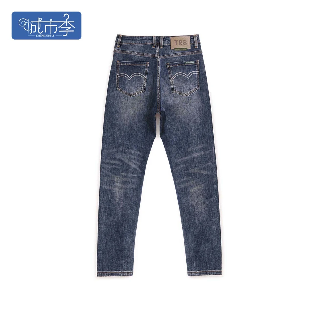 城市李6081#新款九分修身小脚牛仔裤男潮牌弹力休闲百搭潮流