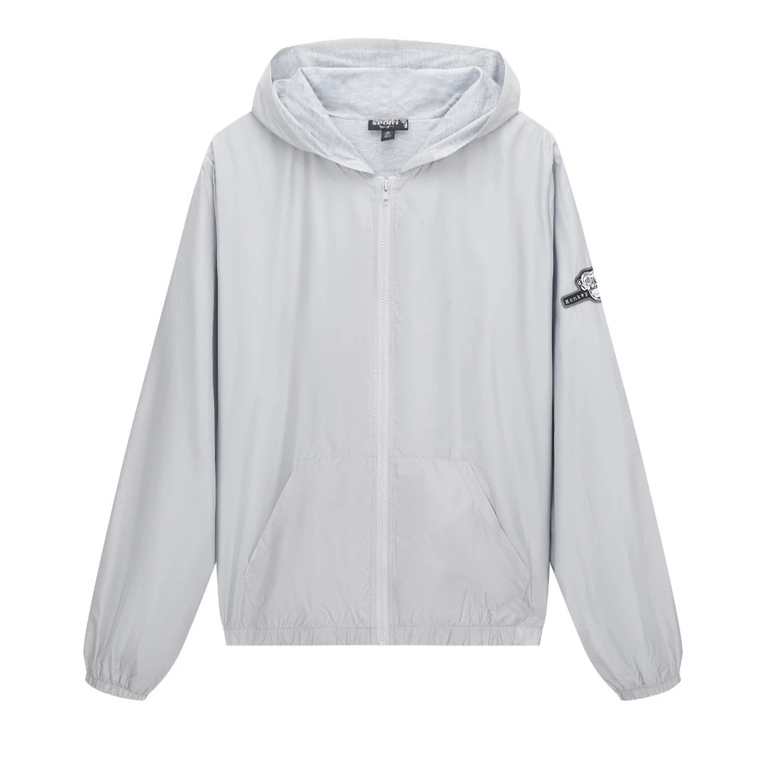 男女同款休闲连帽薄款透气夹克户外春秋长袖轻薄美式外套