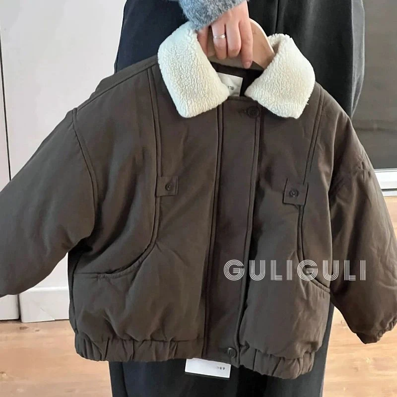 儿童棉棉服男童棉袄秋冬装2025新款洋气加厚保暖上衣宝宝外套潮