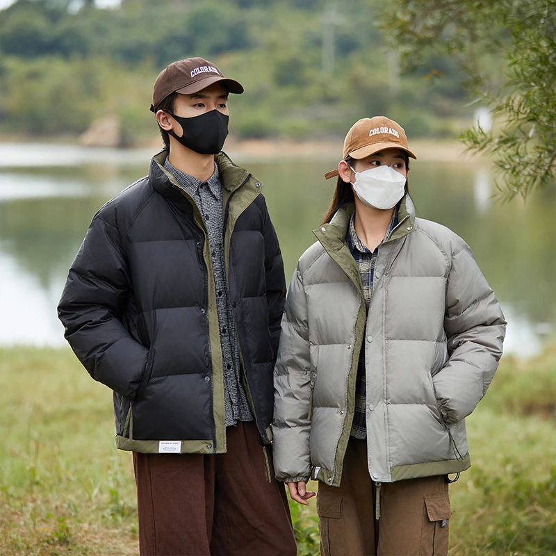 悍爪狼户外新国标90鸭绒冬季百搭加厚高充绒量保暖情侣羽绒服
