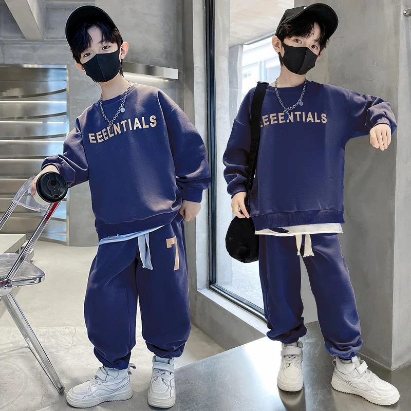 男童秋装套装2024新款中大儿童装男孩春秋款网红运动洋气潮两件套